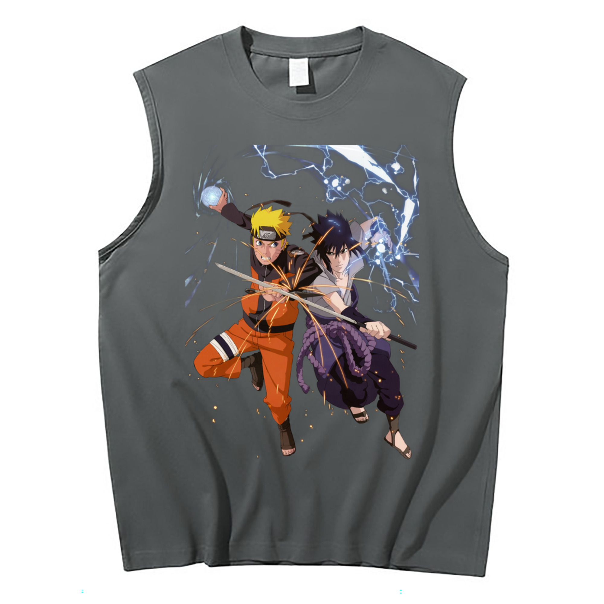 （画像用） NARUTO -ナルト- うずまき ナルト Uzumaki Naruto コットン100％タンクトップ（フロントプリント）